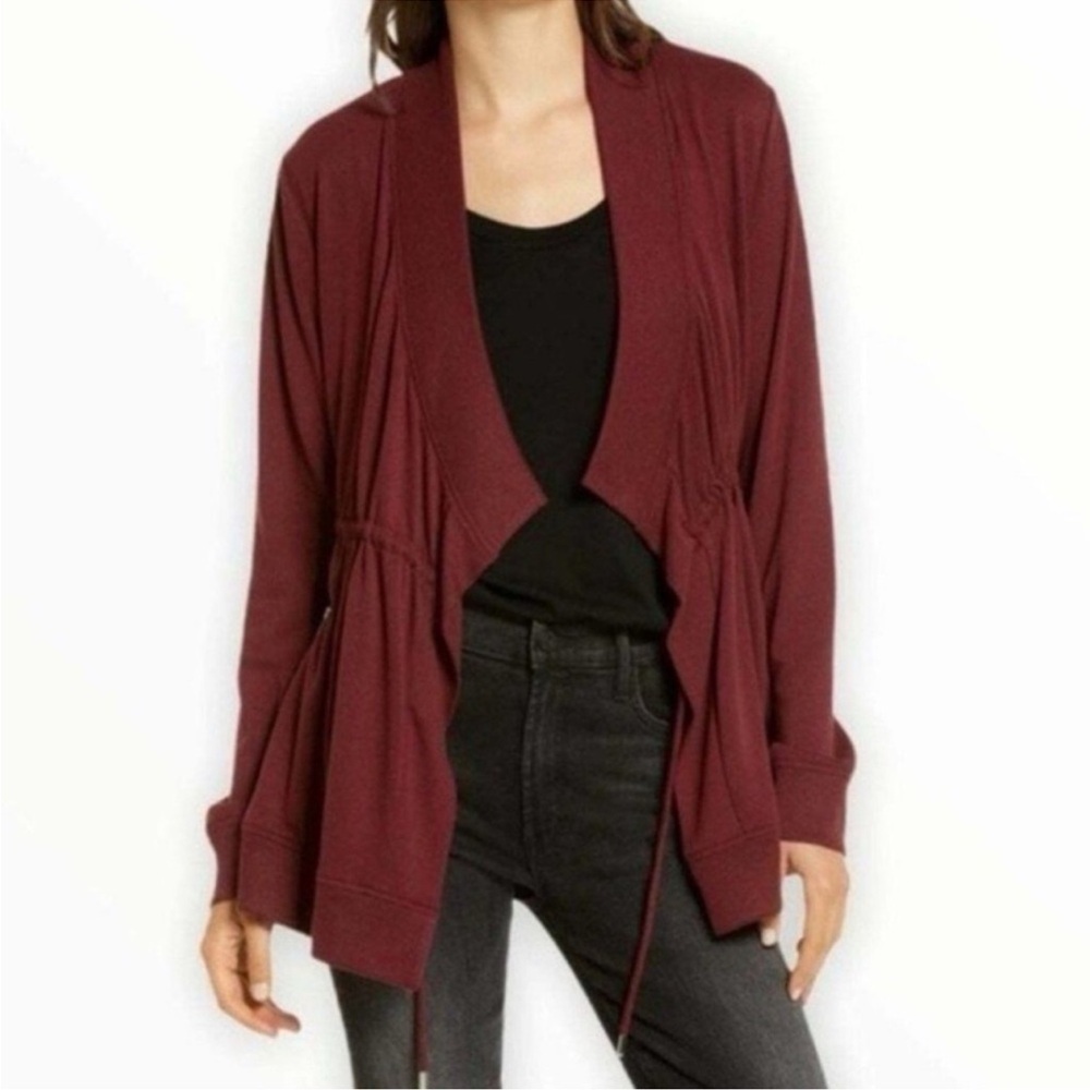 All Saints Jacket Gina Drape Open Front Long Slee… - image 3